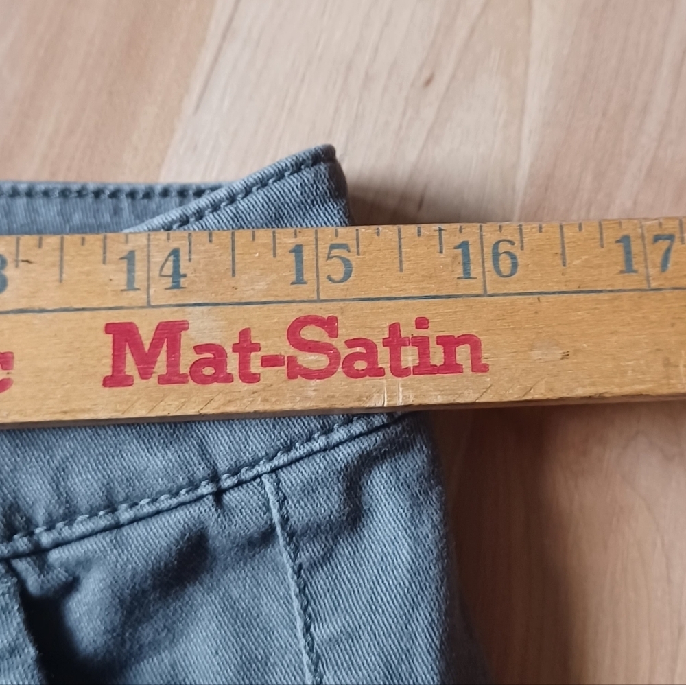American Eagle Womens Kick Boot Pants 4 Short Charcoal Gray Stretch Chino Casual - Picture 8 of 10